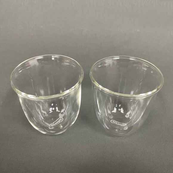 DeLonghi Cappuccino Glasses Clear Glass Double-wall Borosilicate Hand Blown - 2 - Picture 3 of 10